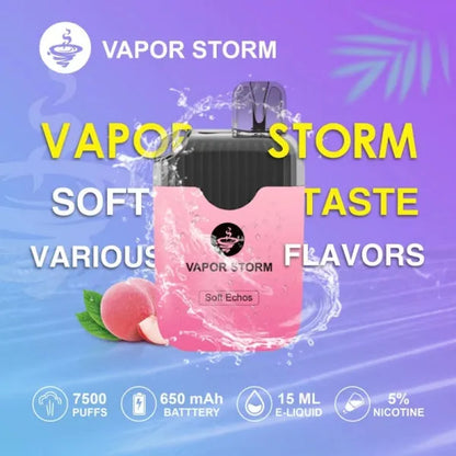 【VAPOR STORM拋棄式7500口】Vapor Storm風暴7500口 一次性電子煙 可充電