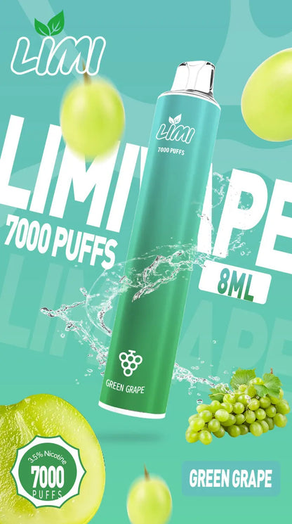 【LIMI拋棄式 7000口】Limi一次性電子煙 煙油容量更高 口味更優化 台灣現貨