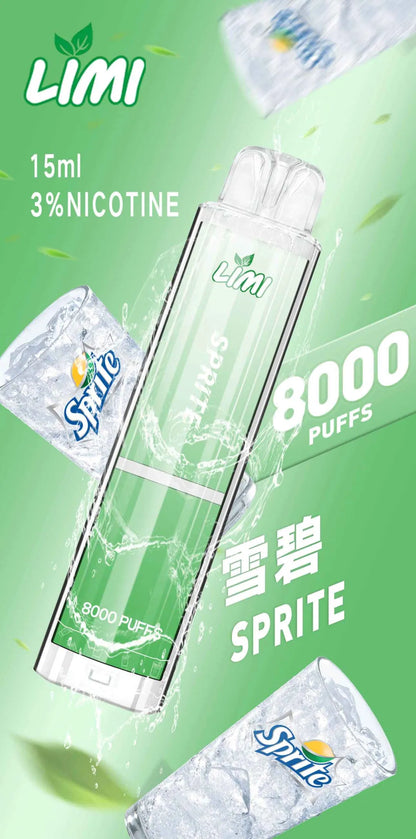 【LIMI拋棄式8000口】LIMI 發光拋棄式一次性電子煙 台灣現貨
