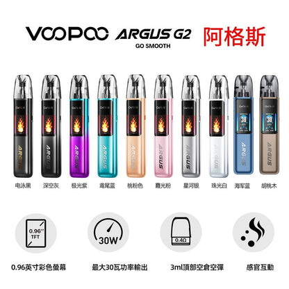 【VOOPOO ARGUS G2注油主機/G2空倉】阿格斯G2主機套裝 功率30W （30W）/G2成品倉/G2空倉/G2芯