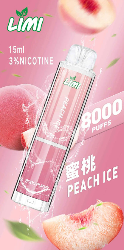 【LIMI拋棄式8000口】LIMI 發光拋棄式一次性電子煙 台灣現貨