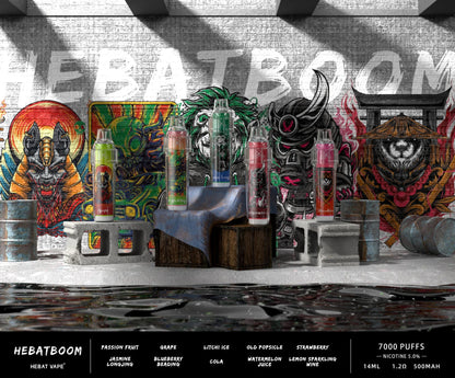 【HEBAT拋棄式7000口】喜貝HebatBoom一次性電子煙 7000口 台灣現貨