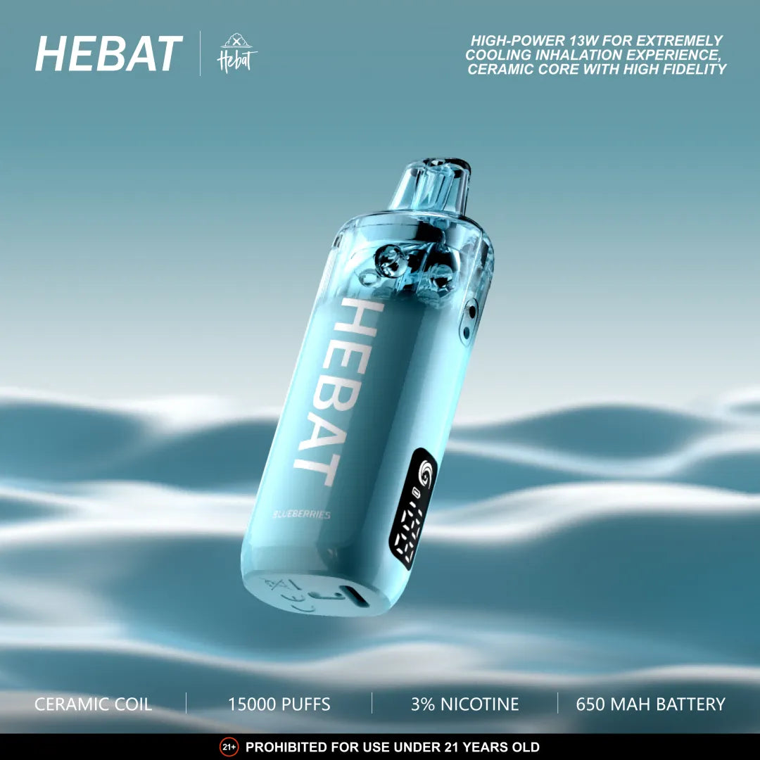 【HEBAT拋棄式15000口】喜貝Hebat一次性電子煙 台灣現貨