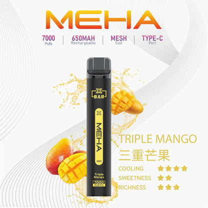【MEHA拋棄式7000口】MEHA XBAR小黑條一次性電子煙 16款口味 台灣現貨