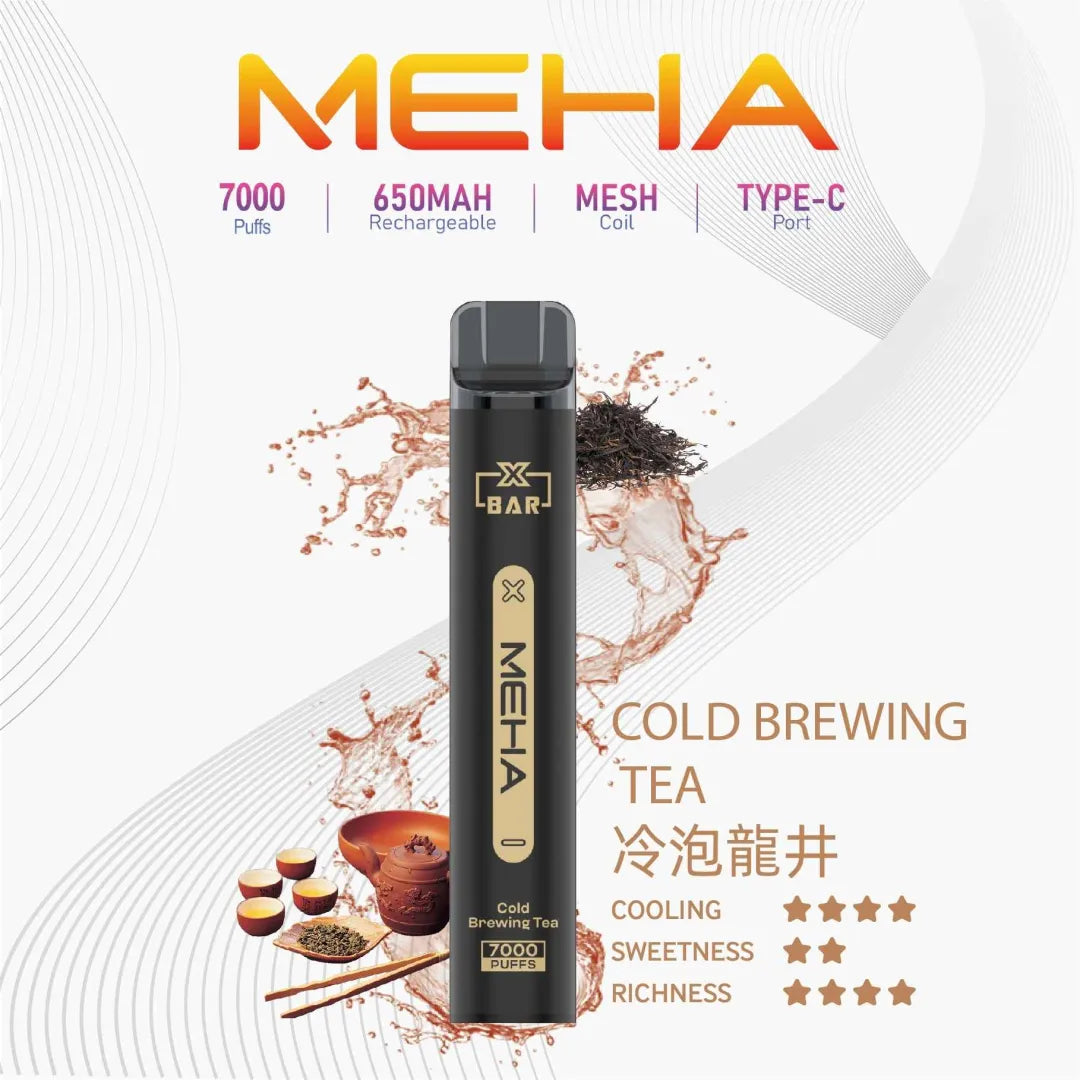 【MEHA拋棄式7000口】MEHA XBAR小黑條一次性電子煙 16款口味 台灣現貨