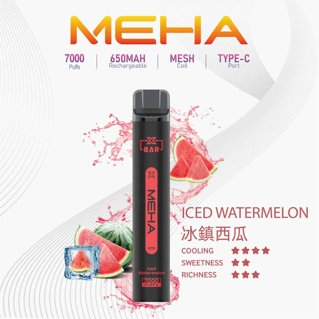 【MEHA拋棄式7000口】MEHA XBAR小黑條一次性電子煙 16款口味 台灣現貨