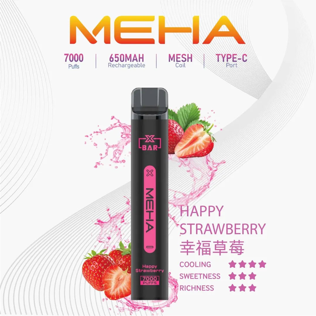 【MEHA拋棄式7000口】MEHA XBAR小黑條一次性電子煙 16款口味 台灣現貨