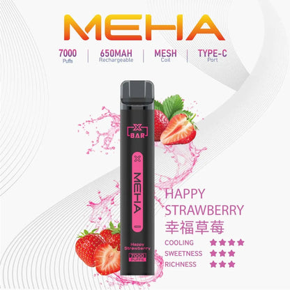 【MEHA拋棄式7000口】MEHA XBAR小黑條一次性電子煙 16款口味 台灣現貨