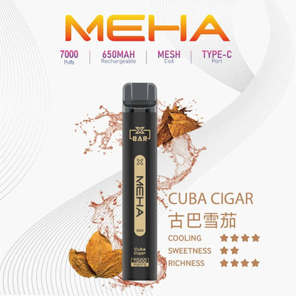 【MEHA拋棄式7000口】MEHA XBAR小黑條一次性電子煙 16款口味 台灣現貨