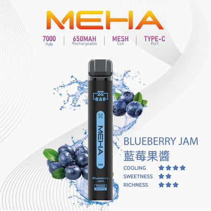 【MEHA拋棄式7000口】MEHA XBAR小黑條一次性電子煙 16款口味 台灣現貨