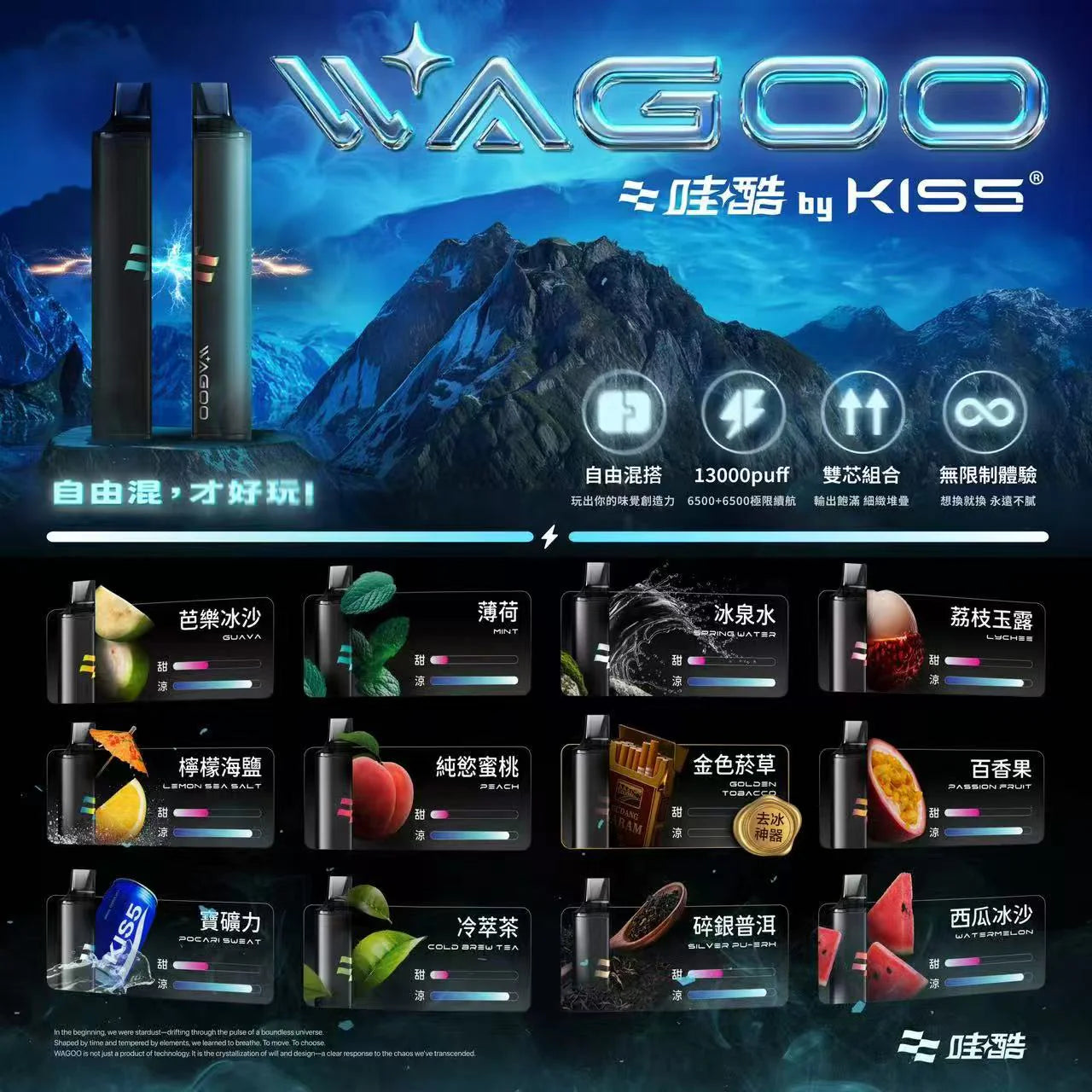 【WAGOO拋棄式6500口】哇酷Wagoo（KIS高端子品牌）