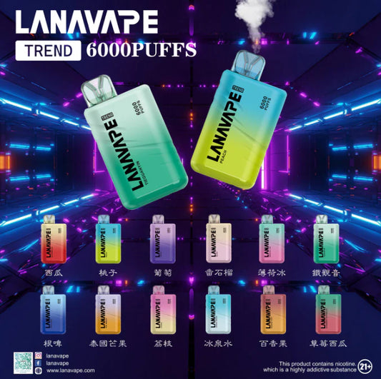 【LANA拋棄式6000口】官方正品Lana一次性電子煙#台灣現貨#