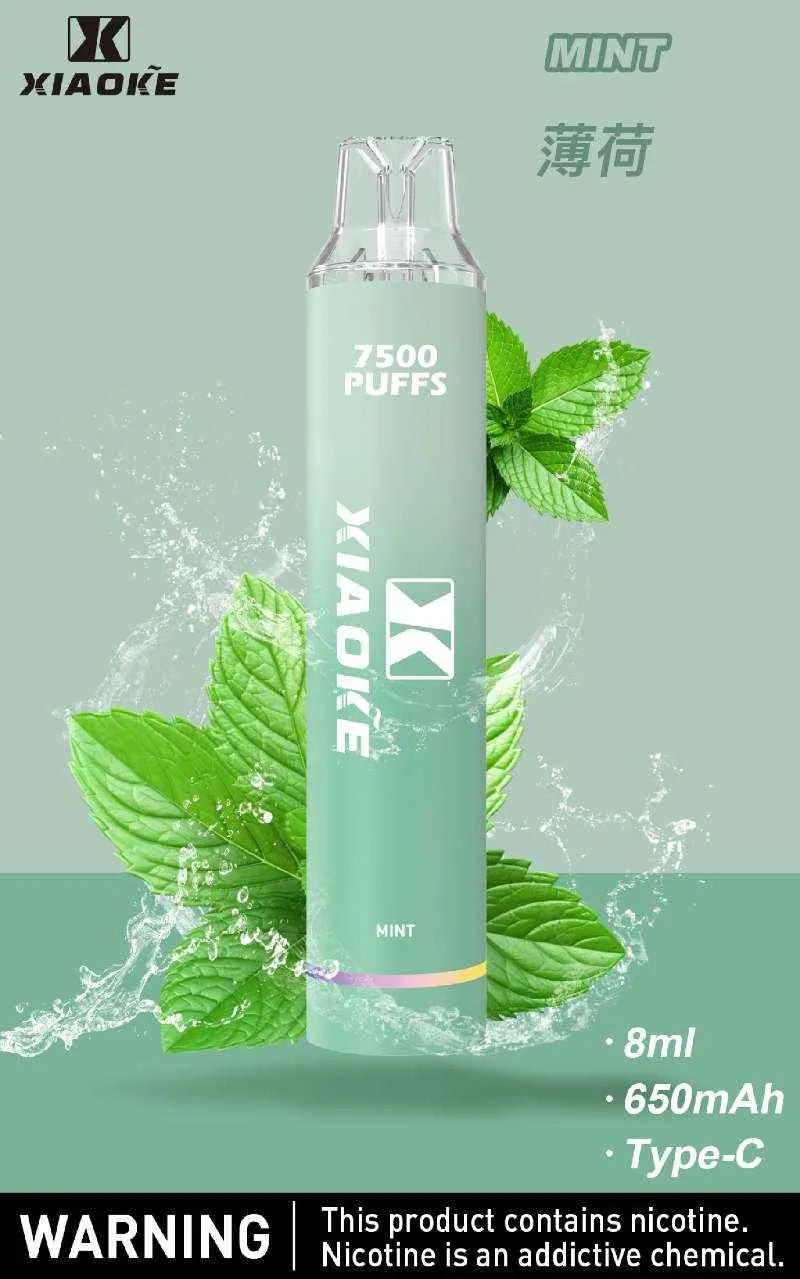【XIAOKE拋棄式 7500口】梟客Xiaoke一次性電子霧化棒 台灣現貨