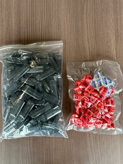【五六代一次性空倉/空彈3ml】紅色底座 五代上下分離空彈 適用於五、六代設備 不漏油 百入組