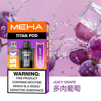 【MEHA TITAN換彈式15000口】魅嗨MEHA - 泰坦TITAN15000口換彈式 買3盒煙彈/送一隻主機