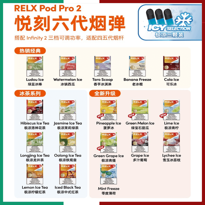 RELX Infinity Pro Pod 2 Gen 6 / 悅刻無限六代煙彈 (英文版)|正品relx悅刻6代煙彈 通用4/5代主機