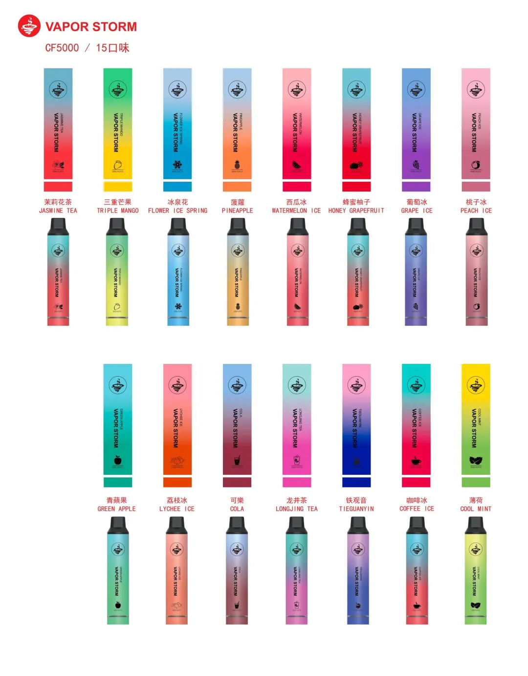 【VAPOR STORM拋棄式5000口】VAPOR STORM 風暴一次性電子霧化桿