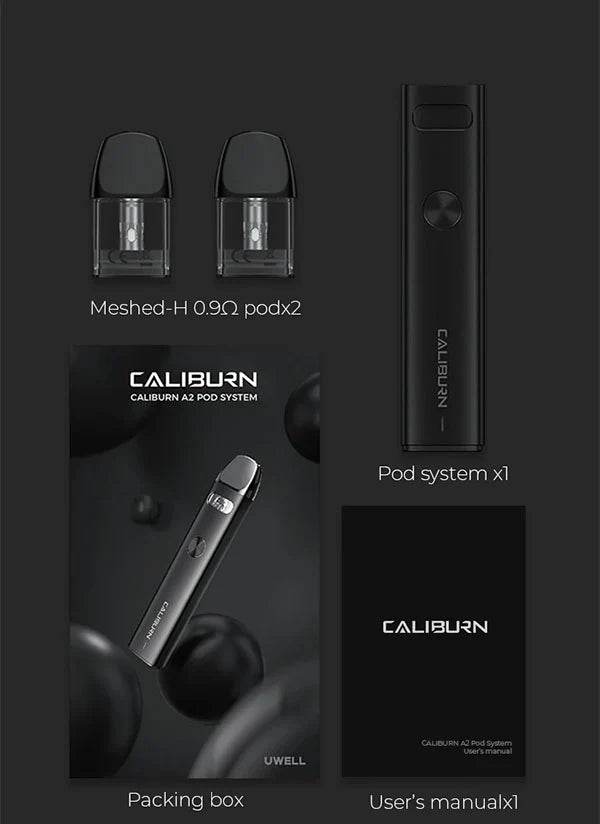 【Uwell咖哩A2注油主機套裝】Uwell Caliburn A2咖哩棒/電子煙主機套裝/A2空倉(4入組）