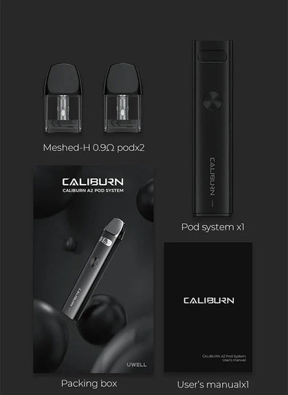 【Uwell咖哩A2注油主機套裝】Uwell Caliburn A2咖哩棒/電子煙主機套裝/A2空倉(4入組）